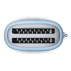 Smeg TSF02PBUS 50's Retro Style Aesthetic 4 Slice Toaster, Pastel Blue Smeg TSF02PBUS 50s Retro Style Aesthetic 4 Slice Toaster Pastel Blue