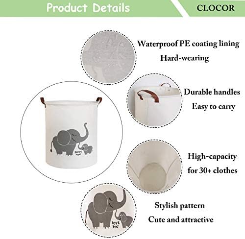 CLOCOR Collapsible Baby Laundry Hamper with Handles