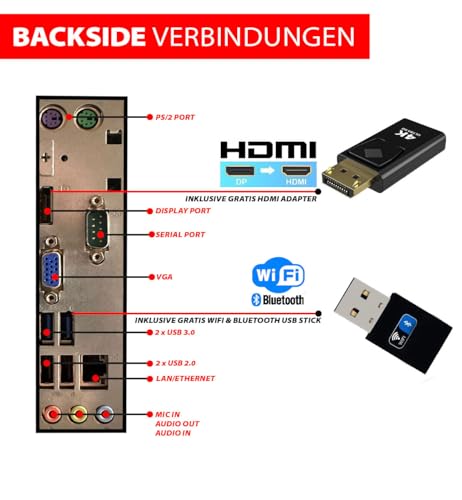 Ultra Intel i7 PC - Schneller Rechner + Computer für Büro & Home Office mit 16GB DDR3 RAM/Arbeitsspeicher - 512GB SSD - DVD+RW - USB3.0 - WiFi 600 und Bluetooth 5 - Win 11 Pro – Bild 7