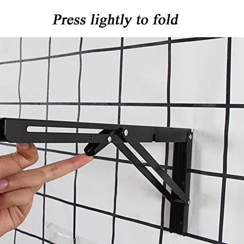 LAMEDOAT An der Wand montierter Klappschreibtisch, schwebender Klapptisch, montierter Schreibtisch für kleine Räume, platzsparender Hängetisch aus Holz für Schlafzimmer und Küche (Farbe: Natur, Größe – Bild 6