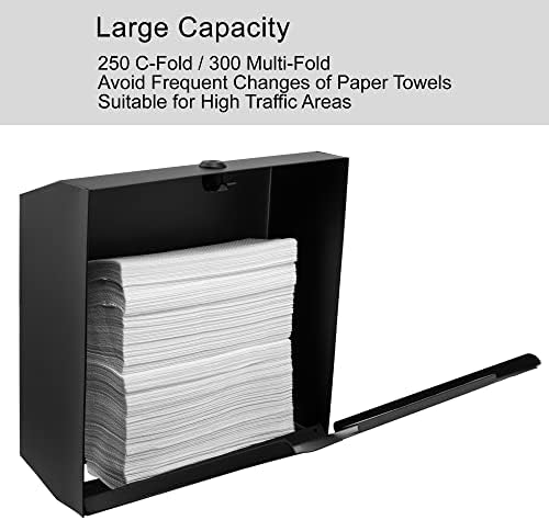 Commercial grade stainless steel paper towel dispenser with keys