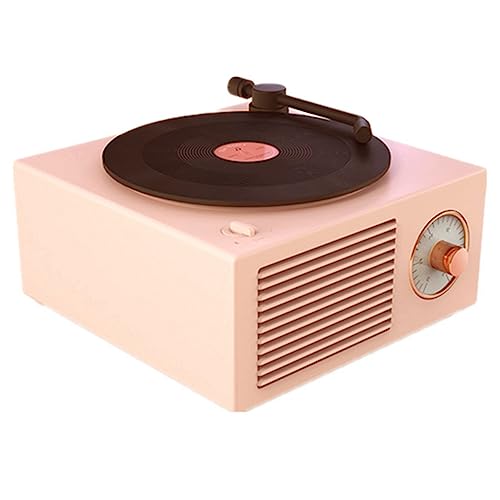 Bonkshire Platine Enceinte Bluetooth-Compatible V5.0 Vinyl Record Player StéRéO Vintage Portable Speaker Rose - Les Beatles, Paul McCartney, John Lennon, RIngo Starr, George Harrison Bonkshire Platine Enceinte Bluetooth-Compatible V5.0 Vinyl Record Player StéRéO Vintage Portable Speaker Rose