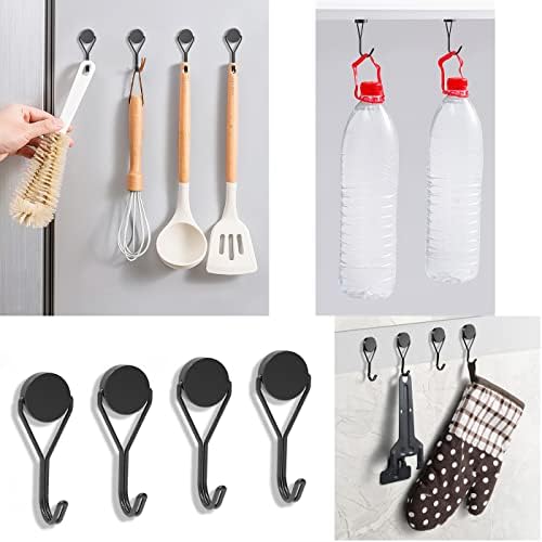 18Lbs 180 Magnetic Hooks - Heavy Duty Black