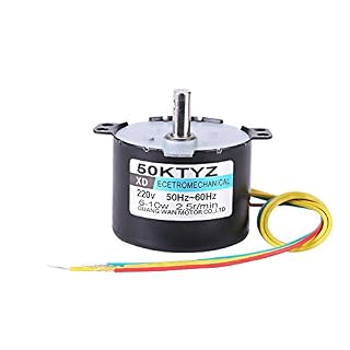 50KTYZ AC 220V 10W 0.5A Moteur AC Petite Vitesse Électrique Basse Moteur Synchrone à Aimant Permanent CW/CCW 2.5/20RPM Métal à Couple Élevé pour Tourne-disque(2.5 RMP) - Les Beatles, Paul McCartney, John Lennon, RIngo Starr, George Harrison