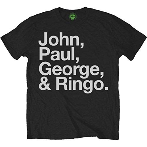 Rock Off officially licensed products The Beatles John, Paul, George & Ringo Officiel T-Shirt Hommes Unisexe - Les Beatles, Paul McCartney, John Lennon, RIngo Starr, George Harrison Rock Off officially licensed products The Beatles John, Paul, George & Ringo Officiel T-Shirt Hommes Unisexe