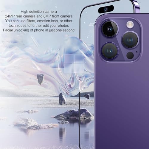 Cuifati I15 Pro Max Smartphone für Android 13, 6,6 Zoll HD-Großbildschirm, 6 GB RAM, 128 GB ROM, 8 MP 24 MP Dual-Kamera, Dual Card Dual Standby Ultra Slim 4G Entsperrtes Mobiltelefon – Bild 5