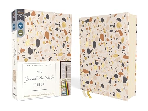 NIV, Journal the Word Bible (Perfect for Note-Taking), Cloth over Board, Cream, Red Letter, Comfort Print: Reflect, Take Notes, or Create Art Next to Your Favorite Verses