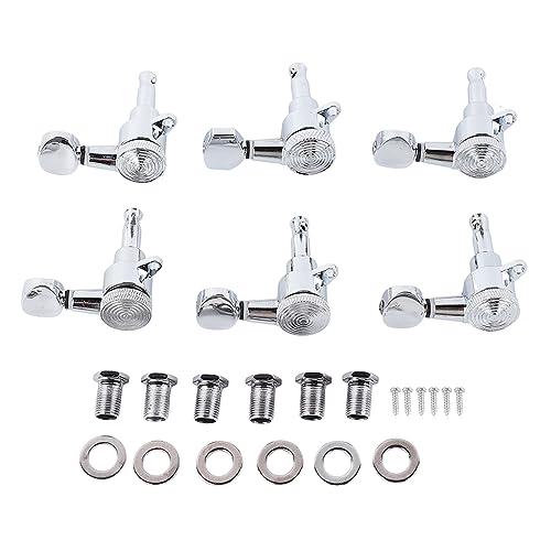 Chevilles de réglage de guitare électrique 6 pièces avec mécanisme de verrouillage, construction en métal pour un réglage précis, accordeurs de verrouillage de guitare pour tous - Les Beatles, Paul McCartney, John Lennon, RIngo Starr, George Harrison Chevilles de réglage de guitare électrique 6 pièces avec mécanisme de verrouillage, construction en métal pour un réglage précis, accordeurs de verrouillage de guitare pour tous