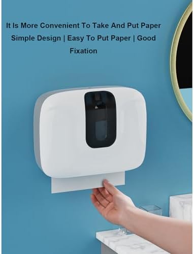Space-Saving Wall-Mounted Commercial Towel Dispenser with Curved Output