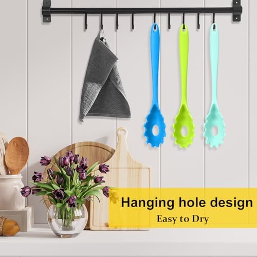 12-Piece Heat-Resistant Silicone Pasta Forks for Kitchen