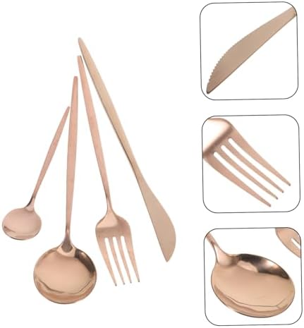 Stylish Gold Spoons Fork Set for Parties Events
