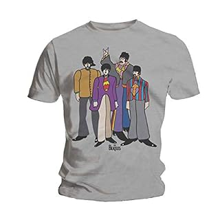 Rock Off officially licensed products The Beatles Yellow Submarine Officiel T-Shirt Hommes Unisexe - Les Beatles, Paul McCartney, John Lennon, RIngo Starr, George Harrison