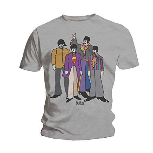 Rock Off officially licensed products The Beatles Yellow Submarine Officiel T-Shirt Hommes Unisexe - Les Beatles, Paul McCartney, John Lennon, RIngo Starr, George Harrison Rock Off officially licensed products The Beatles Yellow Submarine Officiel T-Shirt Hommes Unisexe
