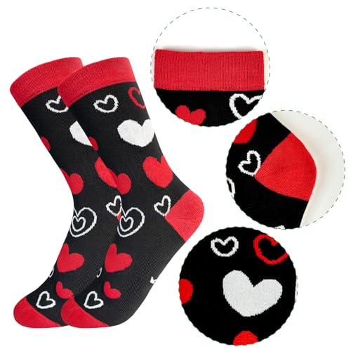 Asikkon Best Mom Ever Socks - Mother's Day Gifts for Women 2025, Heart Design Red Black Funny Novelty Socks Comfortable Wife Grandma Gift Idea - Image 8