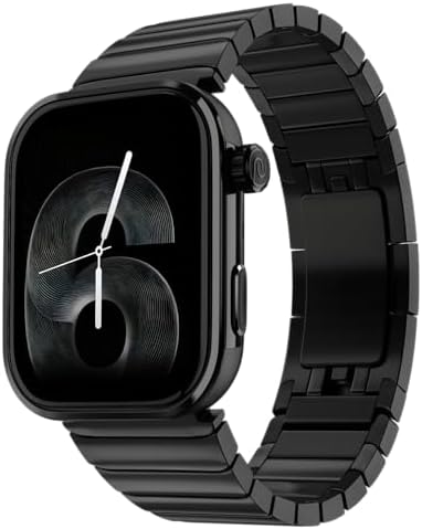 Noise Pro 6 Max Smart Watch:Intelligent AI, Endless AI Watch Faces, AI Companion, 1.96” AMOLED, Stainless Steel Build, Built-in GPS, 5 ATM, EN2 Processor, for iOS & Android(Chrome Black)