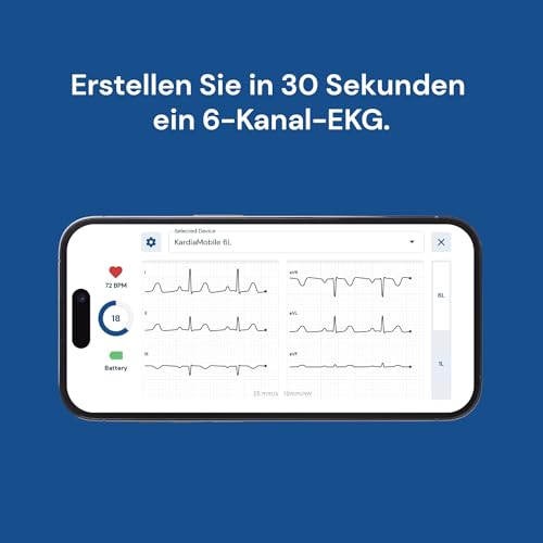AliveCor KardiaMobile 6L - Smartphone-kompatibler 6-Messungen-EKG-Monitor - erkennt Vorhofflimmern in nur 30 Sekunden - egal wann und wo – Bild 7