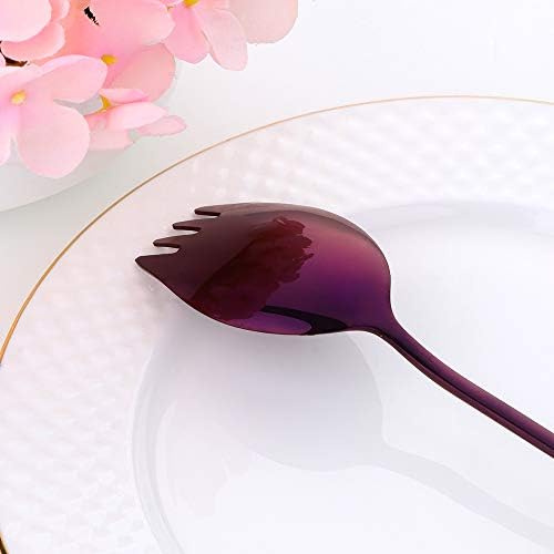 Buyer Star Purple Sporks 5-Piece Stainless Steel Spoons Forks