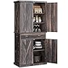   YITAHOME-72-Farmhouse-Kitchen-Pantry-Wood-Kitchen-Storage-Cabinets-with-Drawer-and-Adjustable-Shelves-Kitchen-Versatile-Storage-for-Kitchen-Dining-Room-Living-Room-Dark-Rustic-Oak