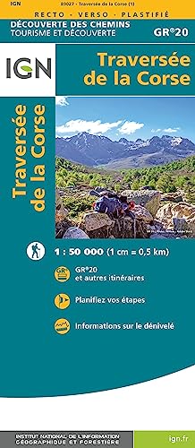 IGN Traversée De La Corse Gr20 - Carte topographique