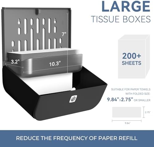 Paper Towel Dispenser Wall-Mounted for Bathroom Commercial Use