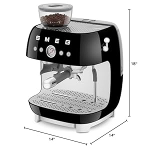 Smeg Semi-Automatic Espresso Machine (Black) Smeg Semi Automatic Espresso Machine Black