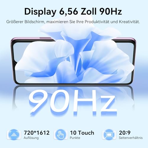 CUBOT A10 Handy Ohne Vertrag, 12GB + 128GB / 1TB erweiterbar, Android 14 Smartphone, 6.56 Zoll Display, 5100mAh Akku 48MP Hauptkamera Octa Core Prozessor Dual 4G SIM, OTG, Face ID, GPS Blau – Bild 5