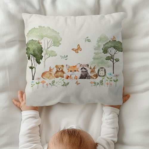 Baby Woodland Animals Plush Pillowcase Throw Cover