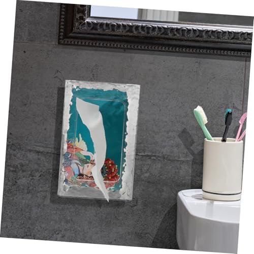DECHOUS Transparent Tissue Box Holder for Home Office Kitchen Bathrooms