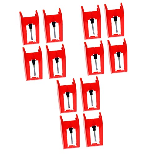 ifundom 12 Pièces Style Aiguille De Platine Phonographe Remplacement De L’aiguille Du Tourne-disque Accessoires Pour Gramophone Enregistrer Platines Dj Rouge Plastique Et Aluminium - Les Beatles, Paul McCartney, John Lennon, RIngo Starr, George Harrison ifundom 12 Pièces Style Aiguille De Platine Phonographe Remplacement De L'aiguille Du Tourne-disque Accessoires Pour Gramophone Enregistrer Platines Dj Rouge Plastique Et Aluminium
