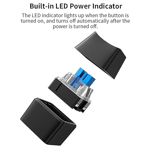 OVNSHVN LED-Licht, Computer-Desktop-Switch, PC-Motherboard, Externer Start-/Einschaltknopf, Verlängerungskabel für Heimbüro, 10 M, Schwarz, Langlebig, Einfache Installation – Bild 7