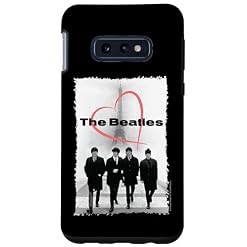 Coque pour Galaxy S10e The Beatles Paris France Tour Eiffel Cœur avec membres - Les Beatles, Paul McCartney, John Lennon, RIngo Starr, George Harrison