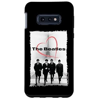 Coque pour Galaxy S10e The Beatles Paris France Tour Eiffel Cœur avec membres - Les Beatles, Paul McCartney, John Lennon, RIngo Starr, George Harrison