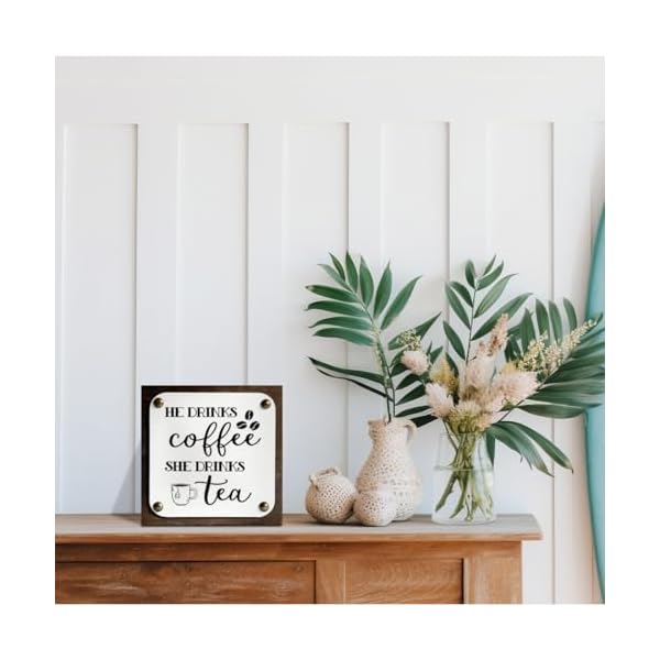   Coffee-Tea-Sign-Wooden-Box-Sign-Decor-Art-Farmhouse-Wood-Sign-Rustic-Decor-Tabletop-Decor-Anniversary-Decor-Coffee-Tea-Lover-Home-Decor-Coffee-Decor-Art-Cafe-Decor-Coffee-Bar-Decoration