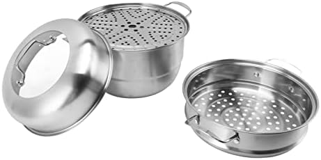 Oreilet Stainless Steel Steamer Pot Multipurpose Kitchen Tool with Handle and Lid