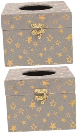 Stylish Vintage Wooden Tissue Box