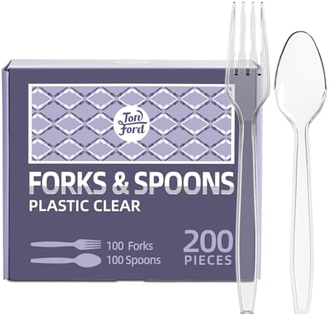 200-Count Heavy Weight Plastic Forks Spoons Set