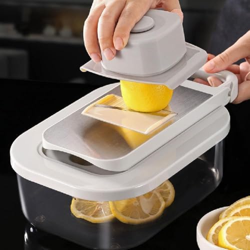 9-in-1 Mandoline Slicer with 8 Blades 2Pcs Garlic Tools Manual Food Chopper