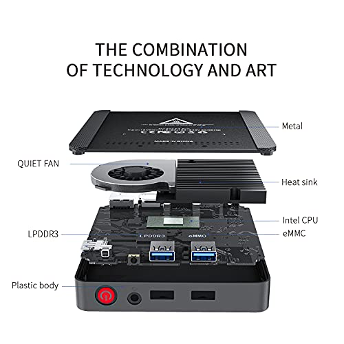 Beelink T4 Pro Mini PC, Celeron N3350 up to 2.4GHz Mini Computer, Mini Desktop Computer 4 GB DDR +64 GB, Dual HDMI, 4 USB 3.0, 2.4GHz+5.8GHz WiFi, BT4.0 – Bild 5