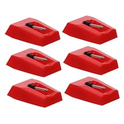 VICASKY 6 Pièces Style Plaque Tournante Aiguilles pour Tourne-Disque Aiguille De Remplacement pour Platine Vinyle Parties D’enregistrement Aiguilles De Tourne-Disque Rouge Plastique - Les Beatles, Paul McCartney, John Lennon, RIngo Starr, George Harrison