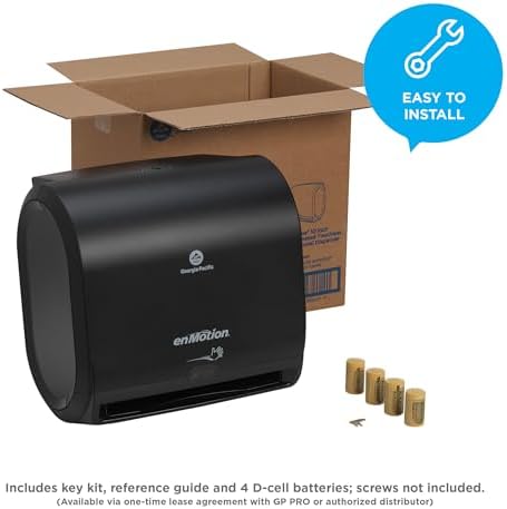 enMotion Georgia-Pacific Touchless Paper Towel Dispenser 10-inch Black