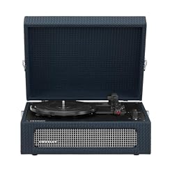 Crosley Voyager Tourne-disque Bluetooth portable, bleu marine - Les Beatles, Paul McCartney, John Lennon, RIngo Starr, George Harrison