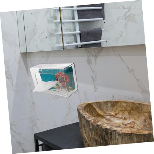 DECHOUS Transparent Tissue Box Holder for Home Office Kitchen Bathrooms