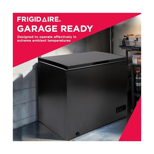 Frigidaire efrf70136com chest deep freezer 7 cu ft capacity granita rugged design adjustable thermostat removable vinyl coated wire basket easy defrost drain  urban country home decor