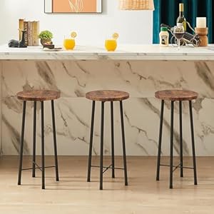   VECELO-Small-Bar-Table-and-Chairs-Round-Bistro-Sets-with-2-barstools-3-Piece-Pub-Dining-Furniture-Counter-Height-Wood-Top-for-Breakfast-Dinner-Coffee-Nap-Conference-Easy-Assembly-Brown