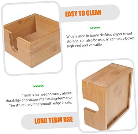 HOLIDYOYO Bamboo Napkin Holder Dispenser