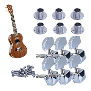 Monozoz Mécaniques semi-fermées pour cordes de guitare – Boutons d’accordage – Accordeur semi-fermé – Kit de mécaniques pour guitare acoustique folk classique - Les Beatles, Paul McCartney, John Lennon, RIngo Starr, George Harrison