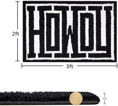 RoomTalks Washable Howdy Rug Indoor Doormat