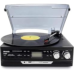 YTGDBDG Gramophone, Tourne-Disque de Style Classique, Platine Vinyle Vintage, avec Radio AM/FM, Lecteur de Cassettes, Lecteur CD, 2 Haut-parleurs stéréo séparés, Radio - Les Beatles, Paul McCartney, John Lennon, RIngo Starr, George Harrison