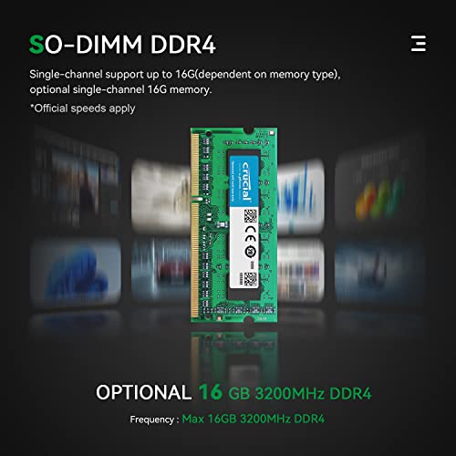 TRIGKEY Mini PC 12th Gen Intel Alder Lake-N100 Prozessor (bis zu 3,40GHz) Green G4 Mini Computer 11 Pro, 16G DDR4 3200Mhz 500G M.2 NVME SSD Mini Desktop, Dual HDMI, WiFi 6, BT 5.2, USB 3.2 Gen 2 – Bild 6