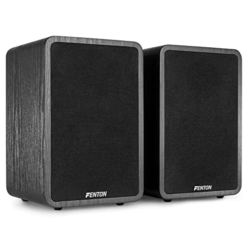 Fenton SHFB65 Enceintes Bibliothèques Passives 6,5”, 200 Watts, Woofer 6,5” et Tweeter 3”, Pieds Caoutchouc Anti-Glissement, Borniers à Vis, Idéal pour HiFi Stéréo - Les Beatles, Paul McCartney, John Lennon, RIngo Starr, George Harrison Fenton SHFB65 Enceintes Bibliothèques Passives 6,5”, 200 Watts, Woofer 6,5” et Tweeter 3”, Pieds Caoutchouc Anti-Glissement, Borniers à Vis, Idéal pour HiFi Stéréo